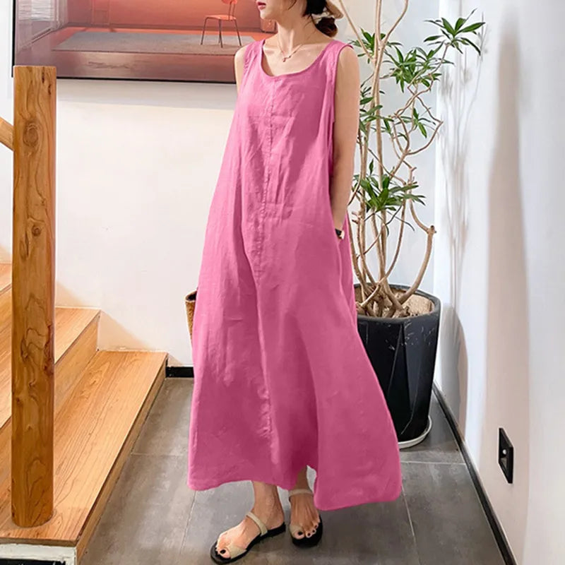 Vestido largo vintage para mujer