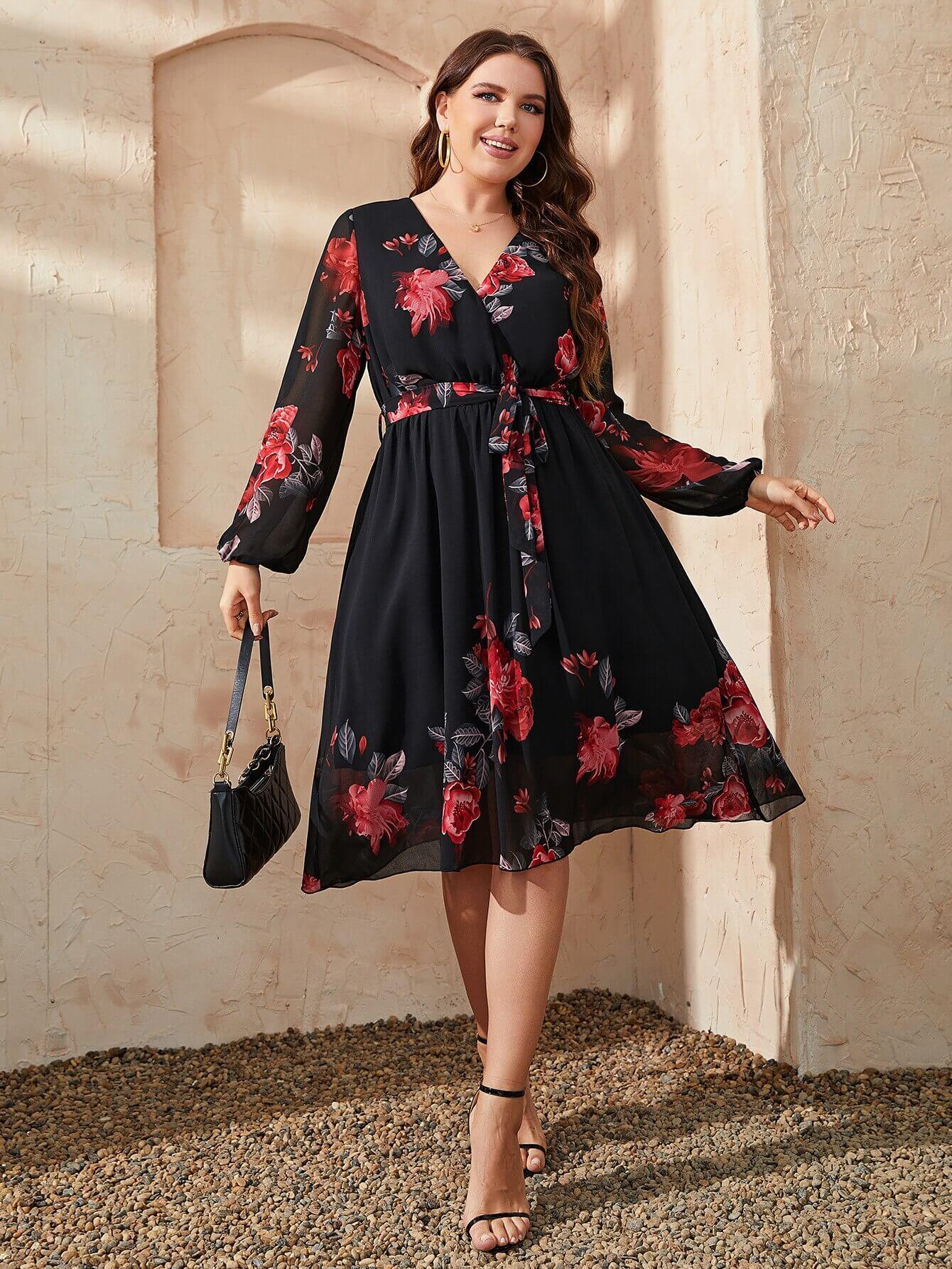 Vestido femenino cruzado Venise tallas grandes