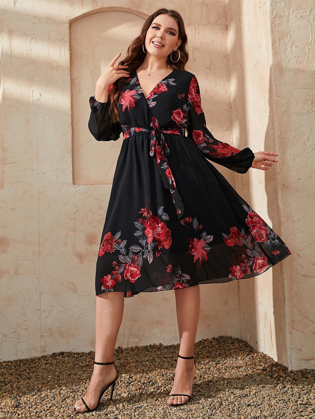 Vestido femenino cruzado Venise tallas grandes