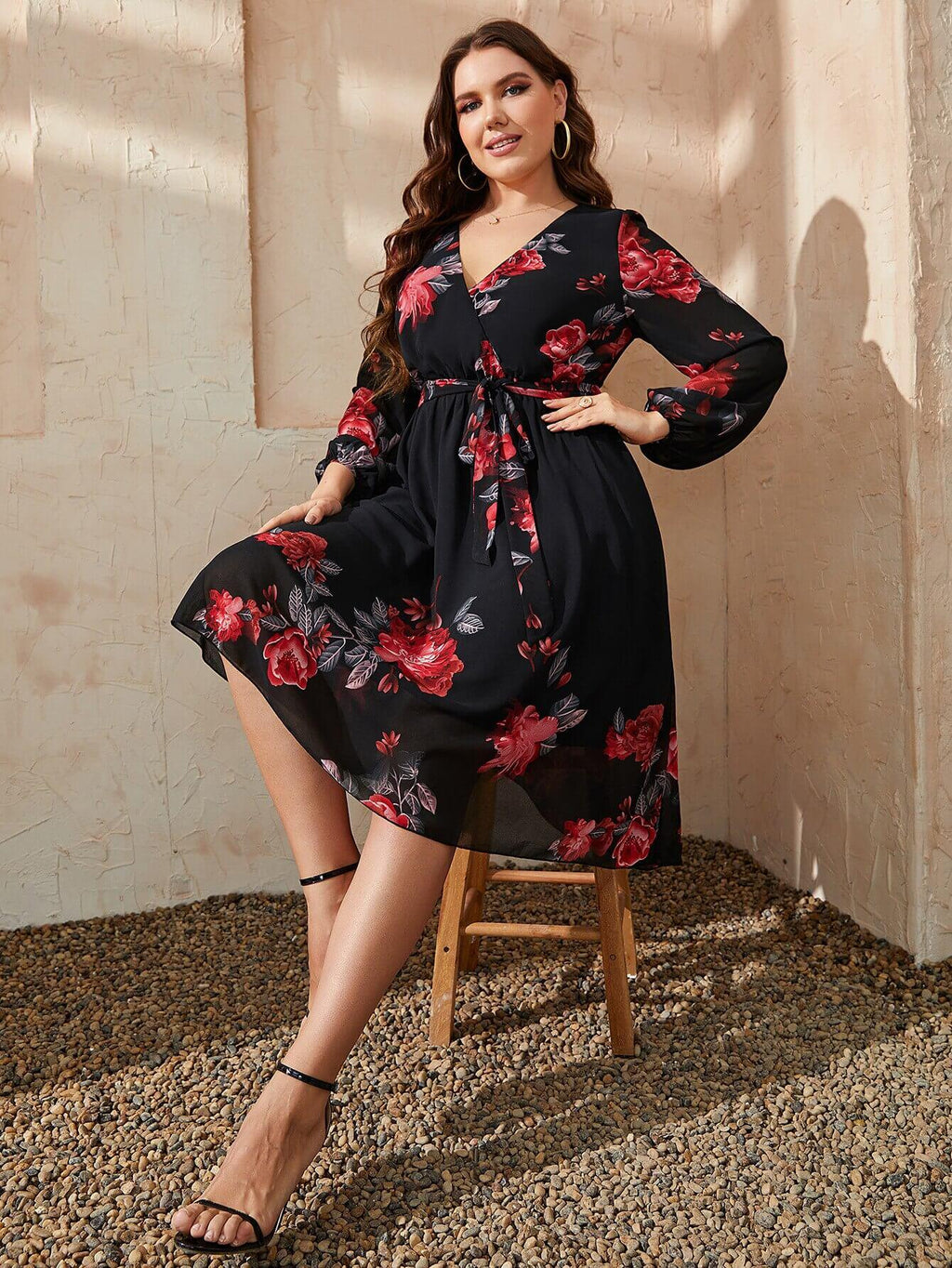 Vestido femenino cruzado Venise tallas grandes