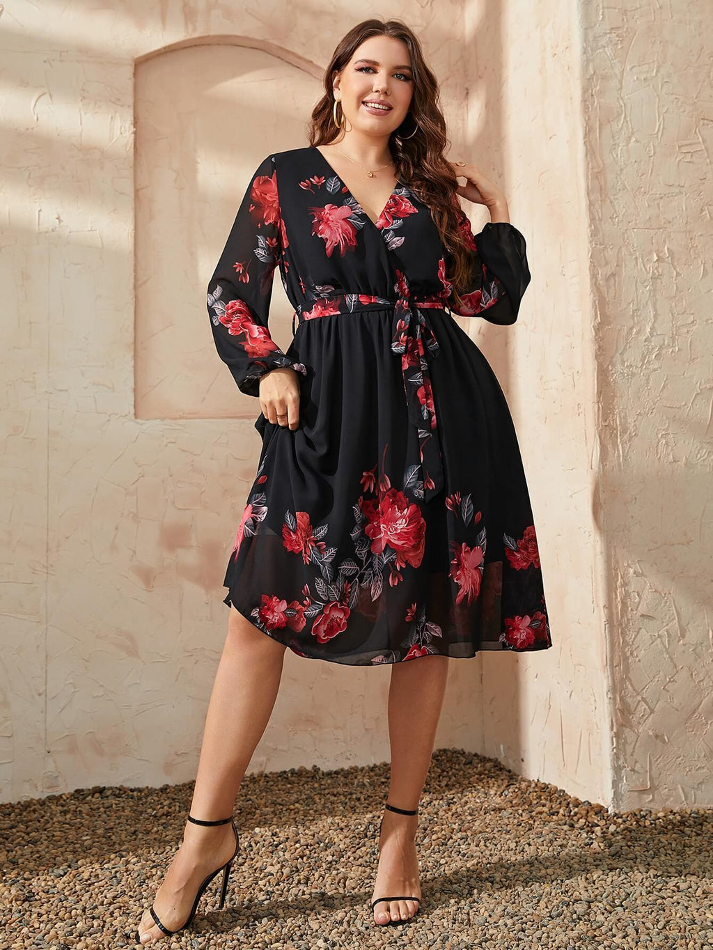 Vestido femenino cruzado Venise tallas grandes