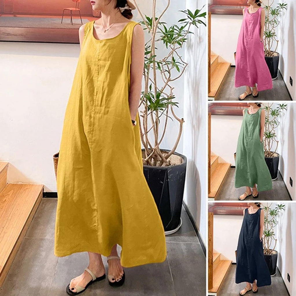 Vestido largo vintage para mujer