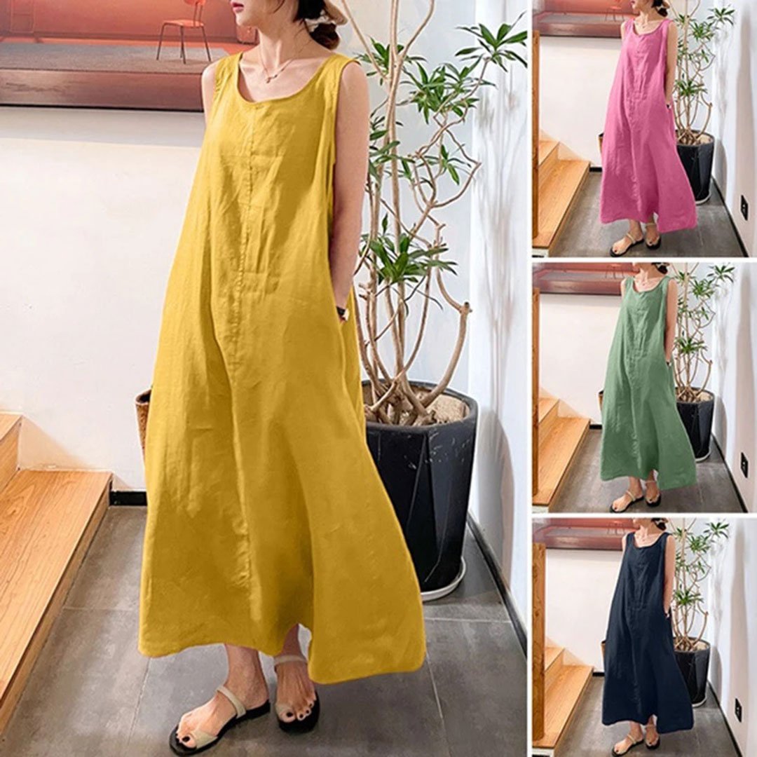 Vestido largo vintage para mujer
