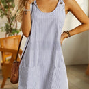 Vestido sin mangas a rayas para mujer