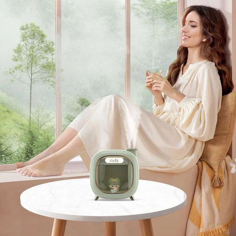 Umidificador Portátil Dupla Névoa com Luz Noturna