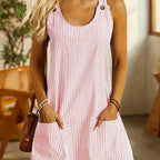 Vestido sin mangas a rayas para mujer