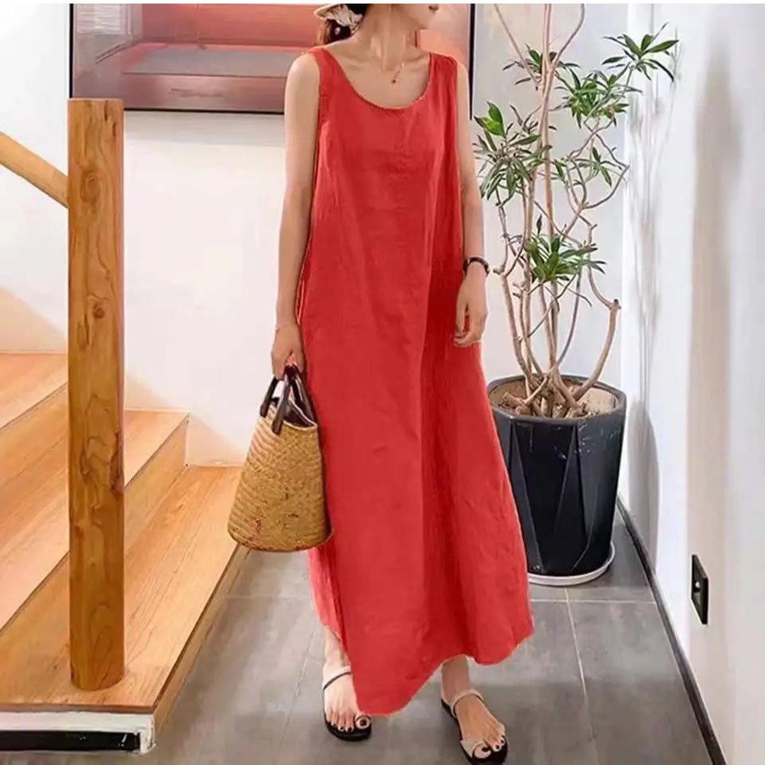 Vestido largo vintage para mujer