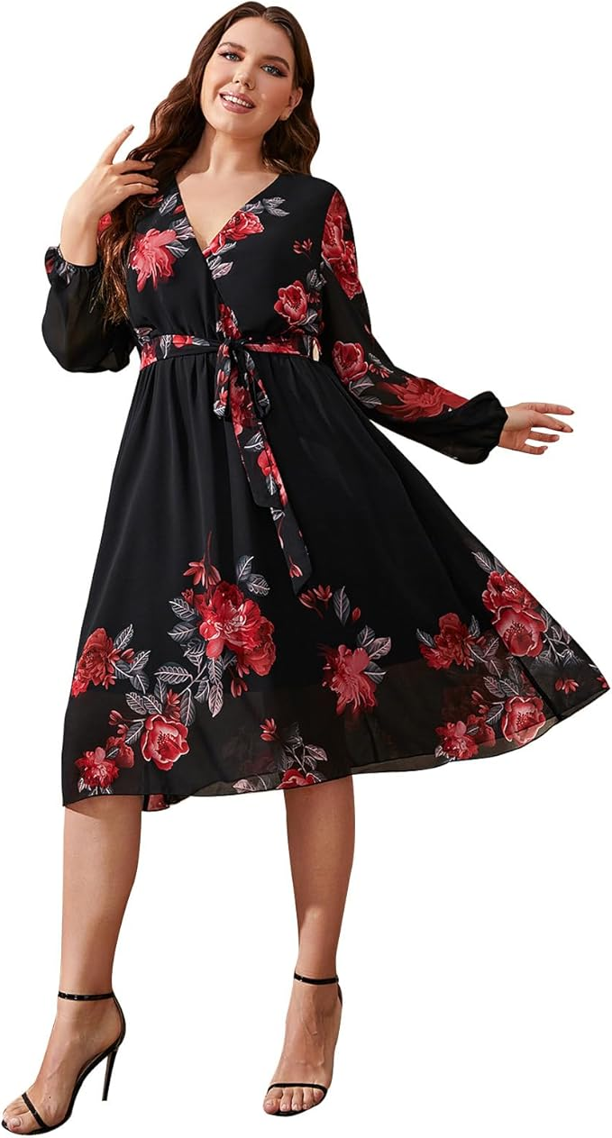 Vestido femenino cruzado Venise tallas grandes