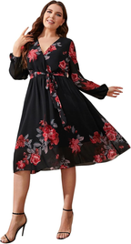 Vestido femenino cruzado Venise tallas grandes